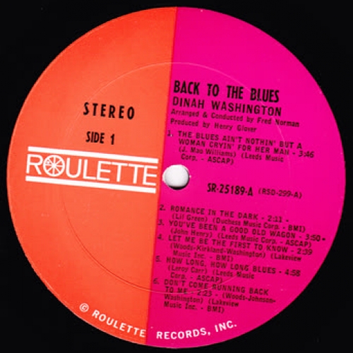 Back To The Blues by Dinah Washington - imusic.am