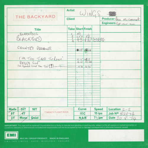 One Hand Clapping – The Backyard (One Hand Clapping Sessions) by Paul McCartney, Wings - imusic.am