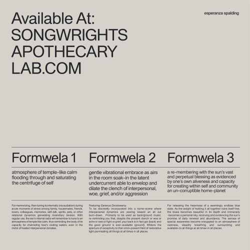 AVAILABLE AT SONGWRIGHTSAPOTHECARYLAB.COM by Esperanza Spalding - imusic.am